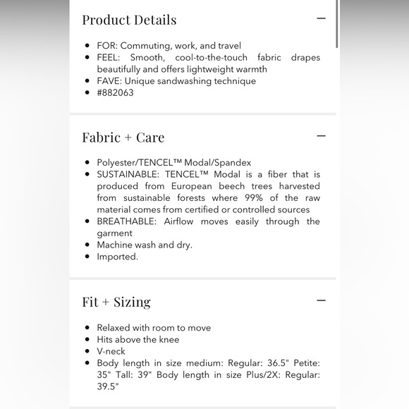 ATHLETA SEASOFT LONG SLEEVE DRESS NEW WITH TAGS IN BLACK - Picture 6 of 11